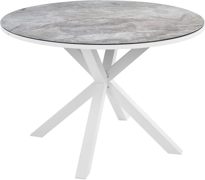 MALETTO - Tuintafel - Donkergrijs - 120 cm - Aluminium