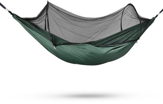 Travelnet Hangmat met Pop-out klamboetent L240 x B140 - Groen- 1 persoons