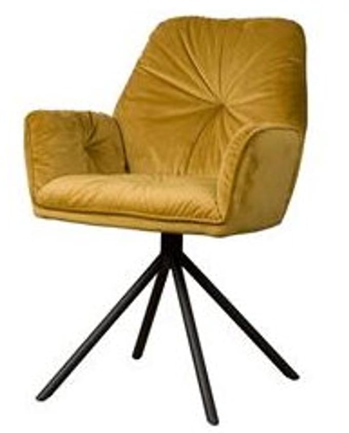 Tower Living Palma Armstoel - fabric Bluvel 68 yellow