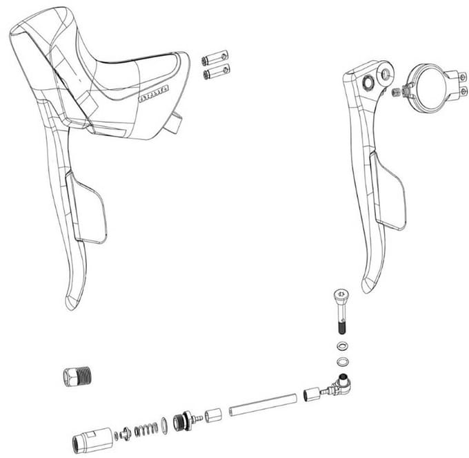 Sram Dual Command Apex Etap Axs Disc Linker Remhendel Met Elektronische Schakelaar Transparant