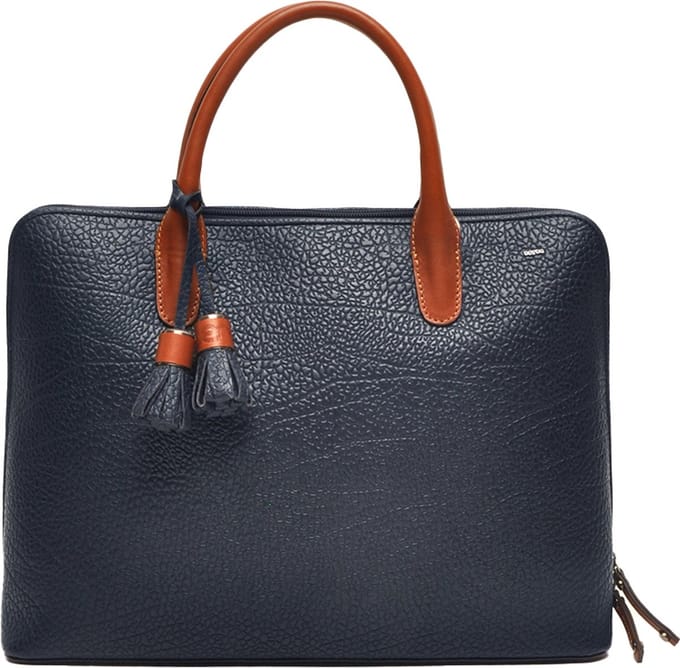 Berba | Chamonix | Laptoptas 15.6 inch | Dames | Donkerblauw | Leer