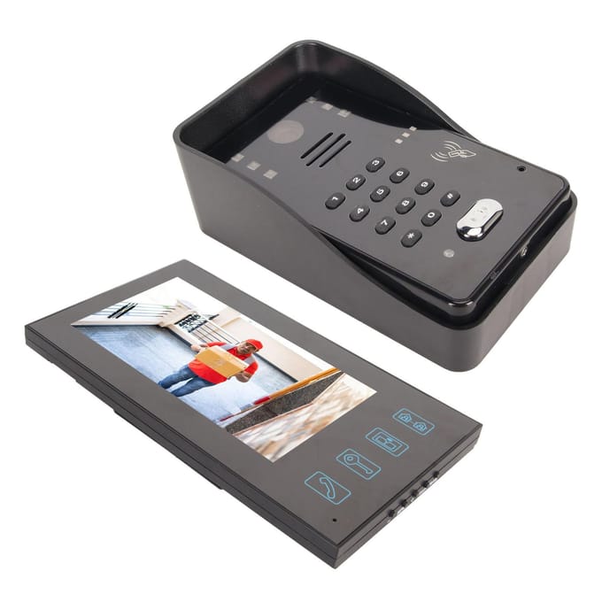 Video Deurbel 7 inch TFT Scherm RFID Wachtwoord IR CUT 1000TV Lijn Bedraad Intercom Systeem Stekker EU Plug
