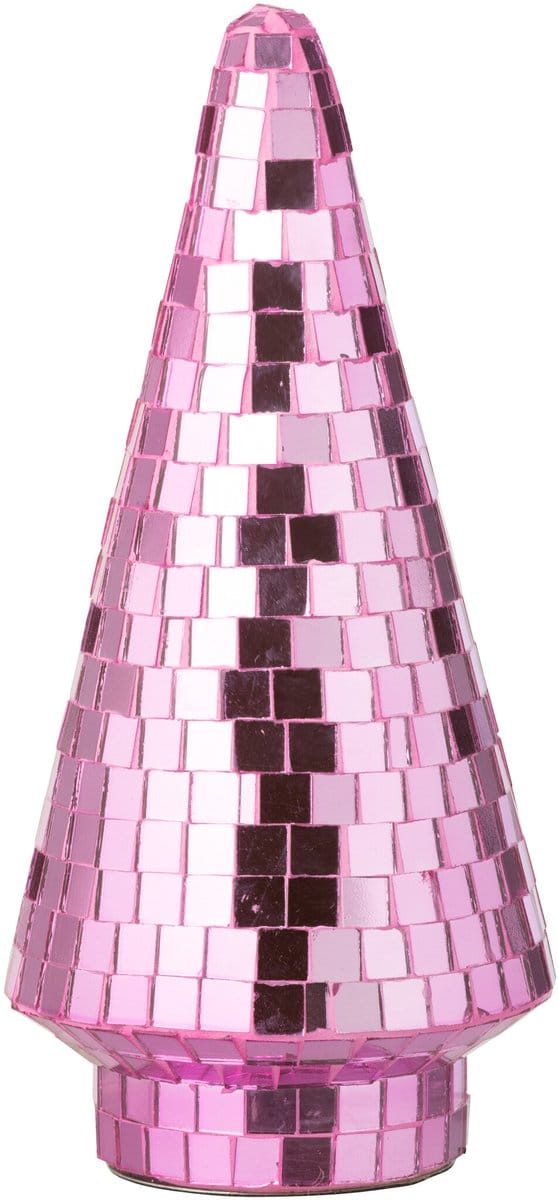 J-Line decoratie Boom Spiegel - glas - rose - medium
