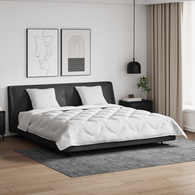 vidaXL - Dekbed - met - kussen - 3 - st - Wit - Microvezel