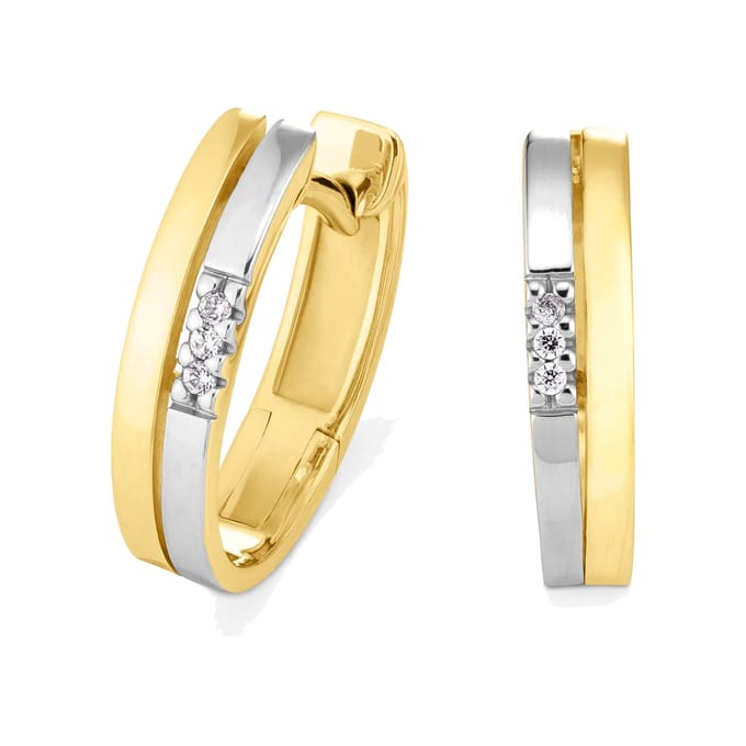 Orolino Ohrringe Gold 585 mit 6 Brillanten zus. 0,03ct.
