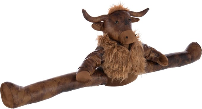 J-Line deurstop Yack - polyester - roestbruin/donkerbruin