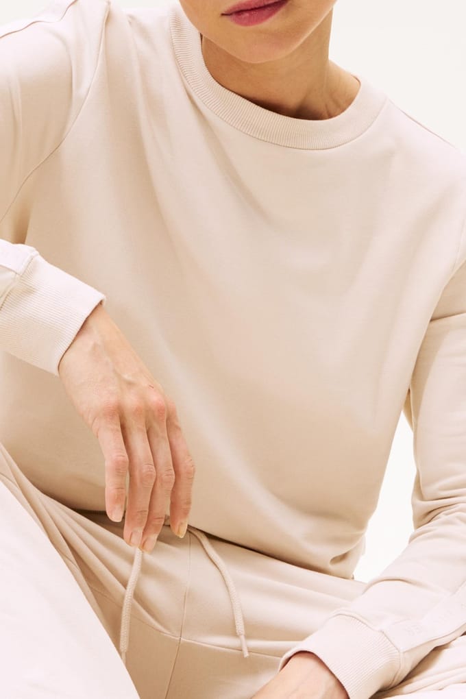 Tommy Hilfiger Track Top Cashmere Creme Größe: M | Longsleeves Outlet | Damen