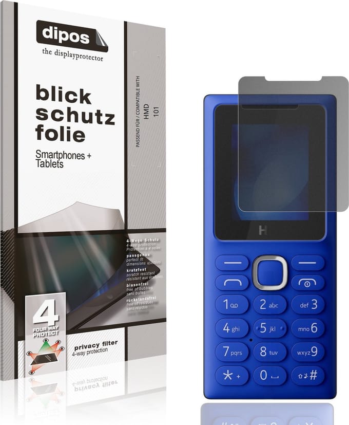 dipos – Matte Privacy Screenprotector geschikt voor HMD 101 | Anti-Spy Beschermfolie