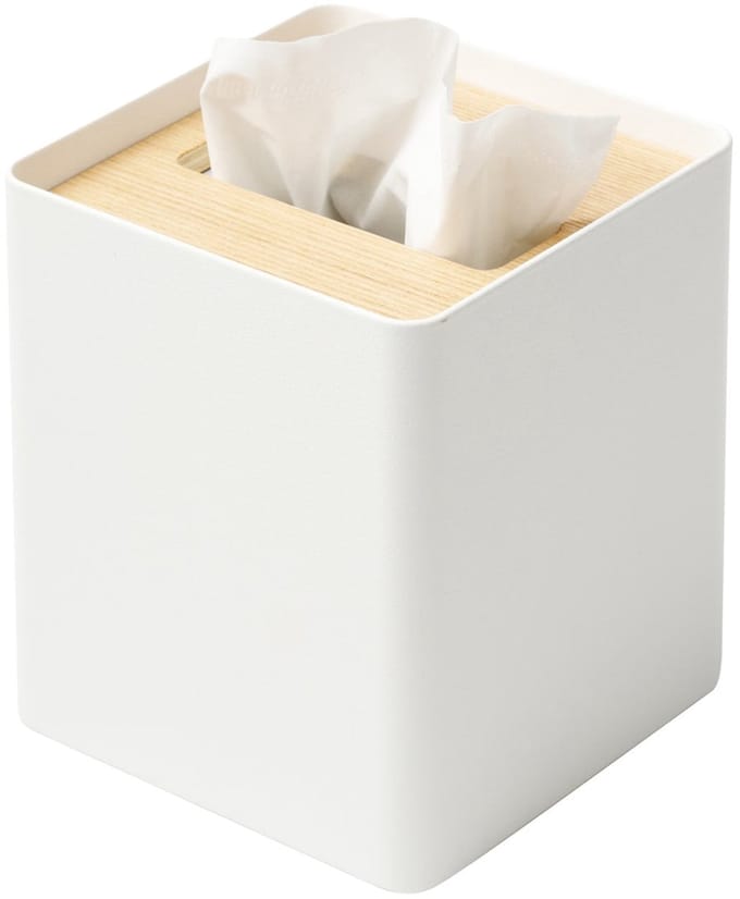 Yamazaki Tissuebox Vierkant - Rin - Wit