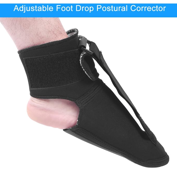 Verstelbare Voetdrop Orthese Enkel Voetdrop Houdingscorrector Brace Orthese Spalk Enkel L L blue