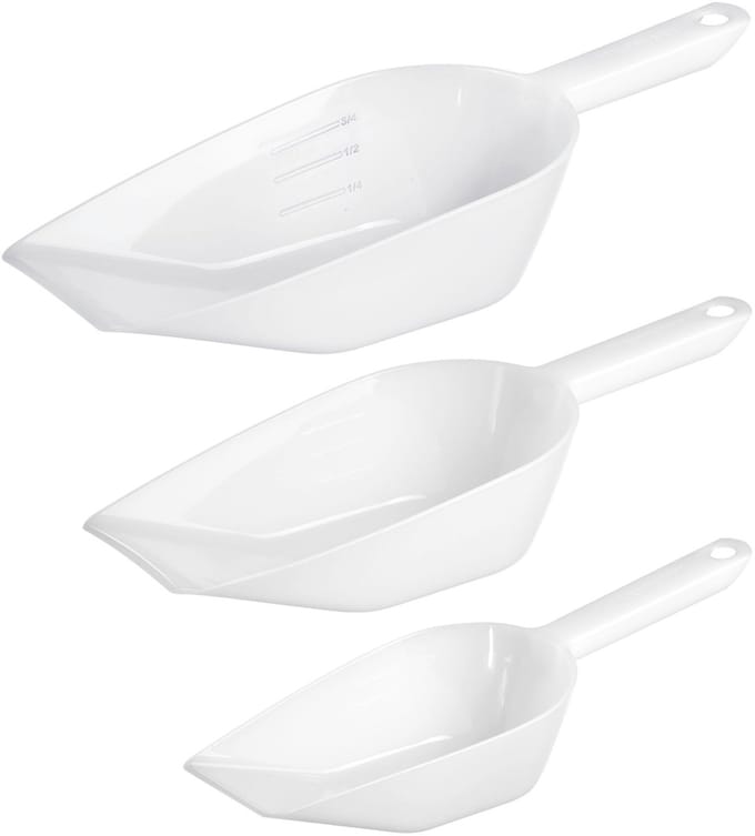 Westmark Bak-/Weeg-/Vulemmers, 3 stukken, vulvolume: 1x 450 ml, 800 ml en 1400 ml elk, plastic, Halvar, wit, 909922E6