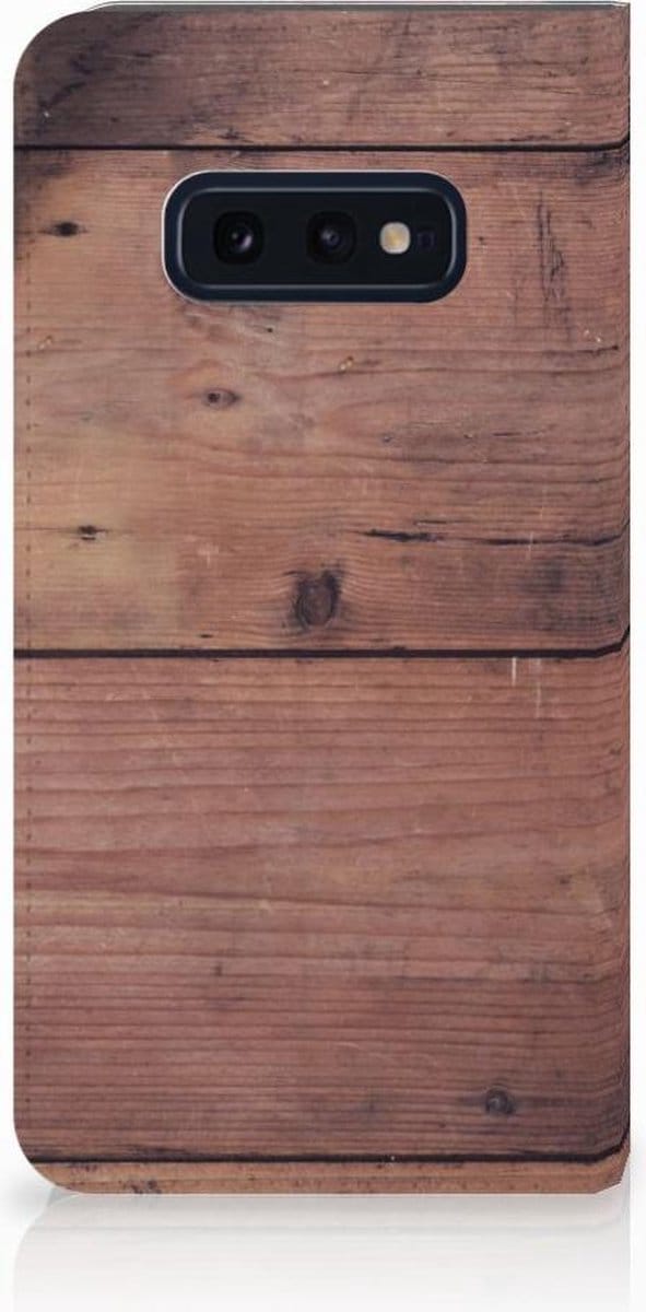Book Case voor Samsung Galaxy S10e Book Wallet Case Old Wood