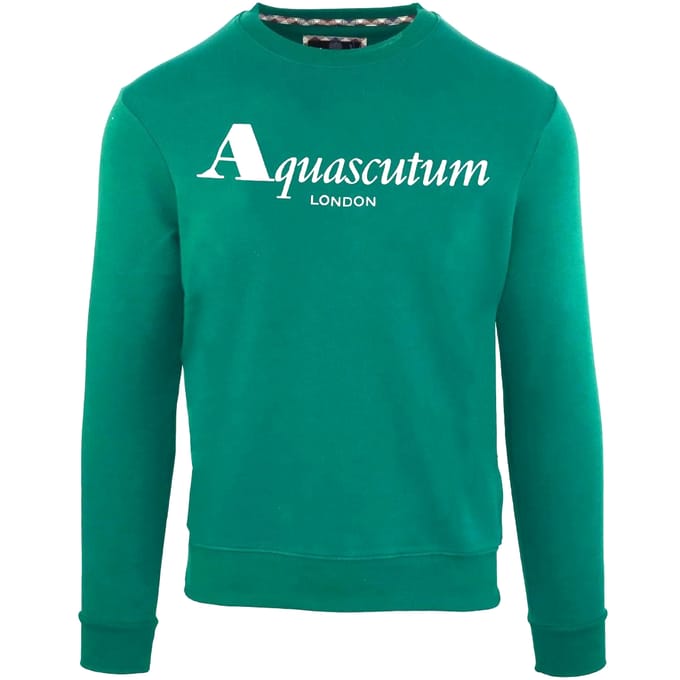 Aquascutum gewaagd London logo groen sweatshirt