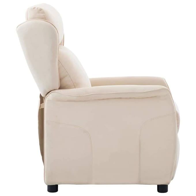 vidaXL Ligstoel Crème 66,5 x 94 x 101,5 cm Polyester