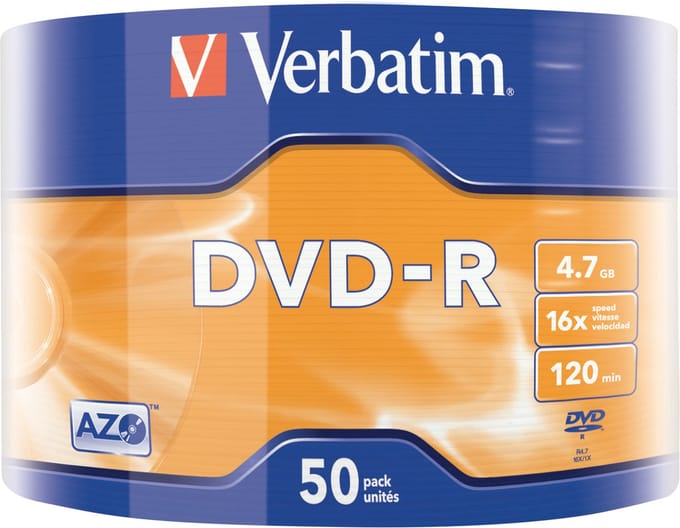 DVD-R Matt Silver 50 Pack Wrap Spindle - DVD-R - spindle - 50 pc(s) - 4.7 GB