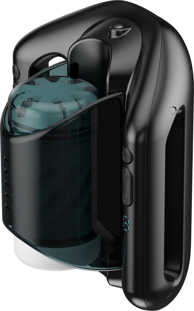 Kaotik Labs - The Jetpack - Interactieve Masturbator - Video Synchronisatie - Partner App Besturing - Dubbele Handgreep