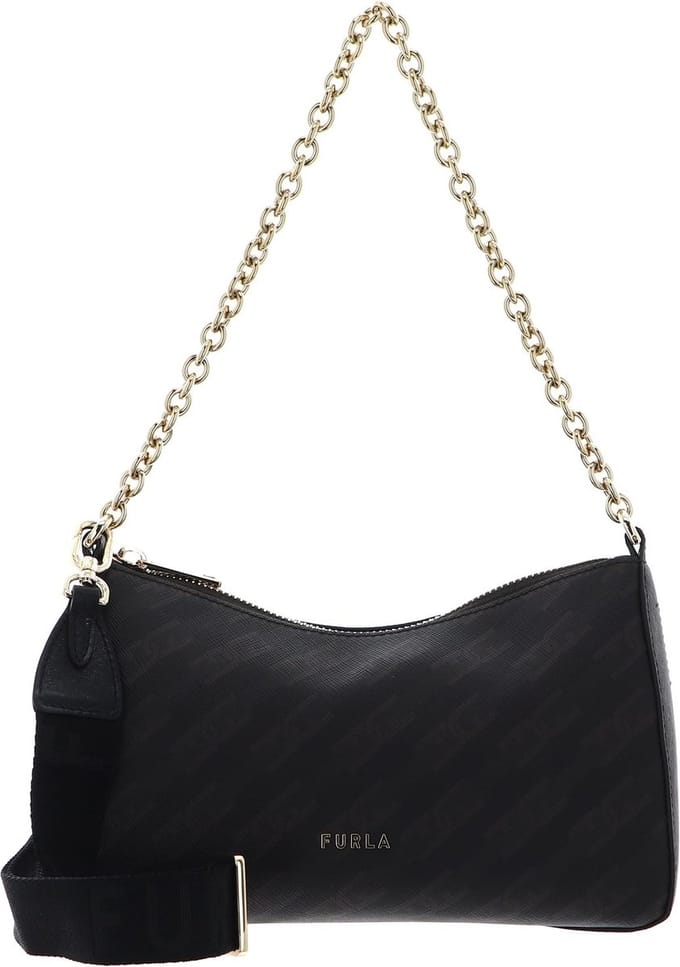 FURLA Schoudertas Light Gold Shoulderbag Toni Caffe + Nero Donkerbruin