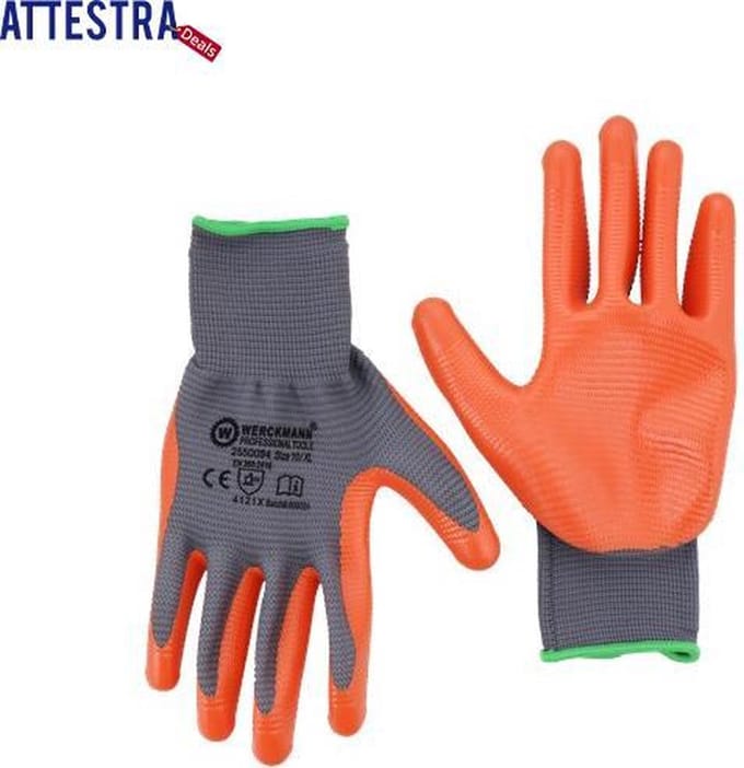 Werckmann Werkhandschoenen - Maat 10/XL - Goede grip - Latex