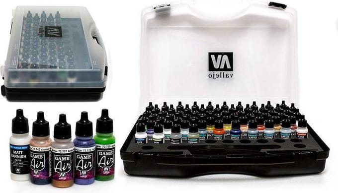 Vallejo Game Air Paint Set - Basic Colors - 47 kleuren en 8 primers - 17ml
