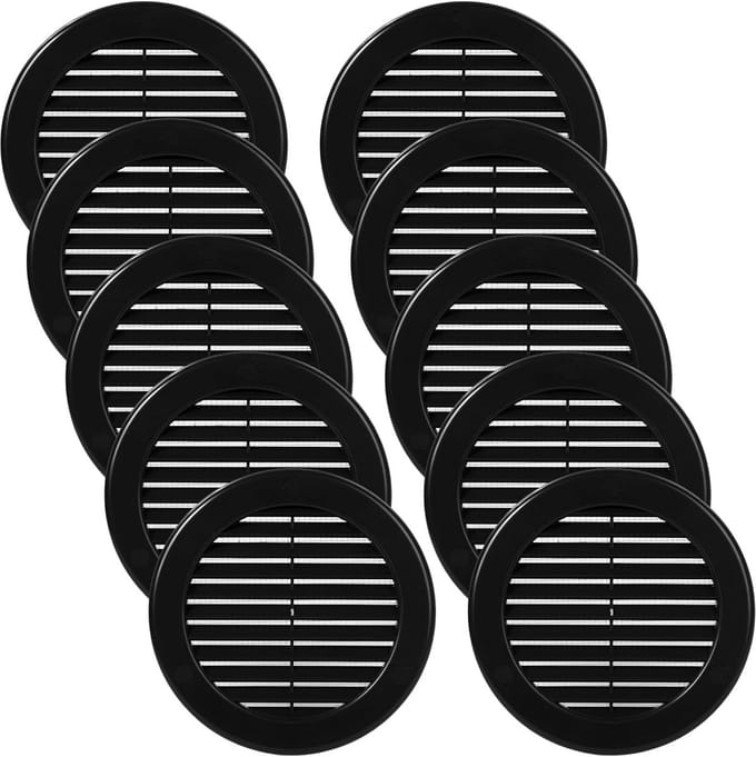 Ronde Ventilatieroosters met Insectenscherm - 25,4 cm (10 Stuks)
