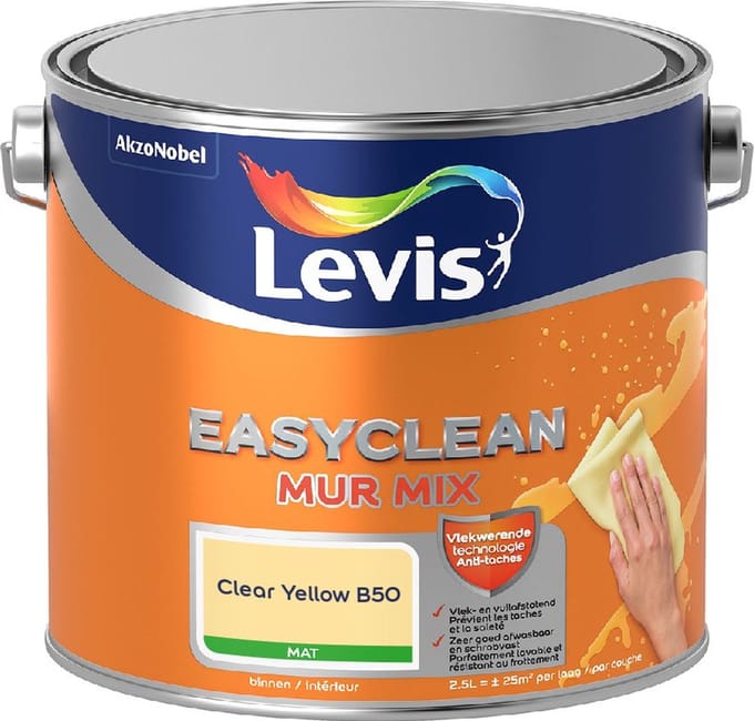 Levis - Easyclean Mur Mat Mix - Clear Yellow B50 - Mengverf - 2,5 L