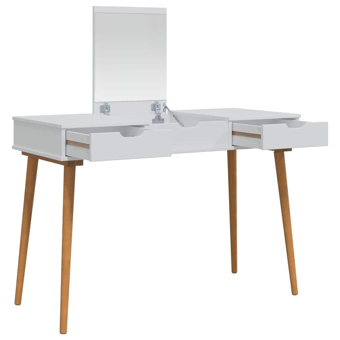 vidaXL - Kaptafel - FAUSKE - Wit - 112 - x - 50 - x - 78 - cm