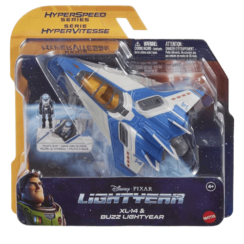 Mattel Disney Pixar Lightyear Hyperspeed Series Buzz Lightyear Ruimteschip met Minifiguur - Assorti