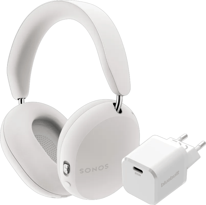 Sonos Ace Wit + BlueBuilt Power Delivery Oplader met Usb C Poort 20W Wit
