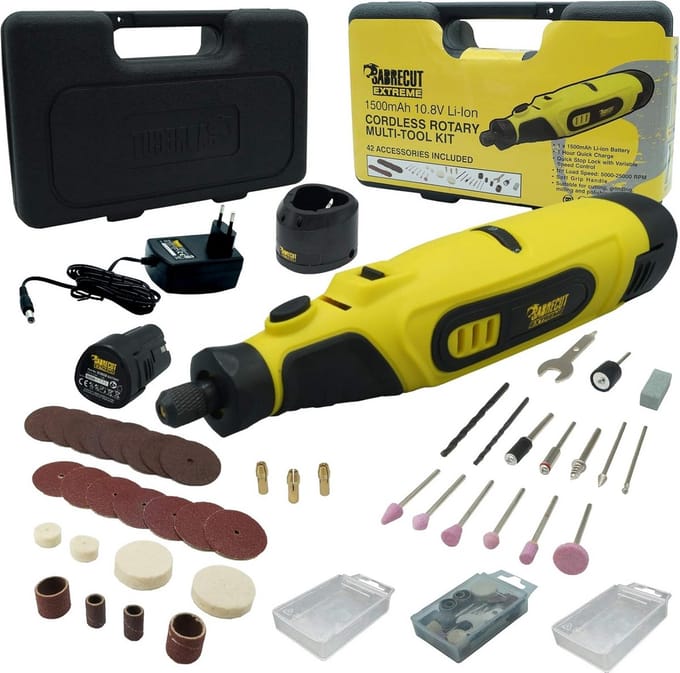 Draadloos Roterend Multifunctioneel Gereedschap 10,8V met 42 Delige Accessoireset