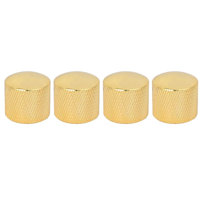 4 Stuks Duurzame Koepelknop Volume Toonregeling Vervangingsonderdelen voor Elektrische Gitaar Bas(Goud) beige