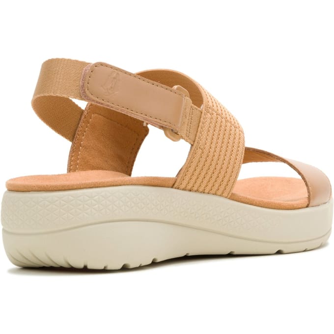 Hush Puppies Breathe Slingback Leren Dames Sandalen in Tan Standaard