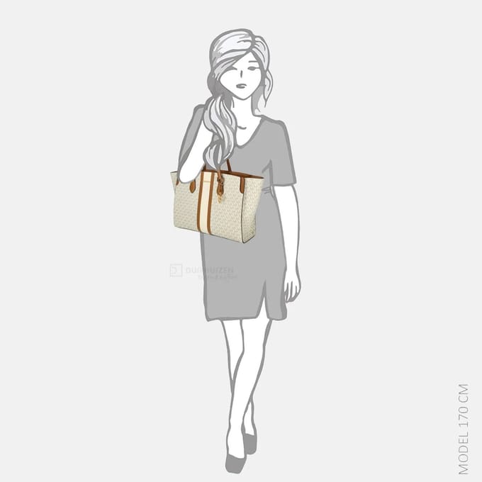 Michael Kors Becca tote shopper L vanilla/acorn