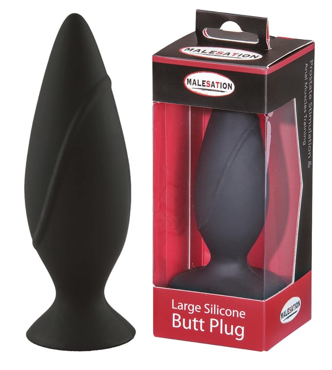 Siliconen Butt Plug Large - Zwart