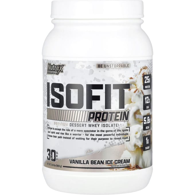 Nutrex Research, IsoFit® Eiwit, Vanilleboonijs, 2,14 lb (969 g)