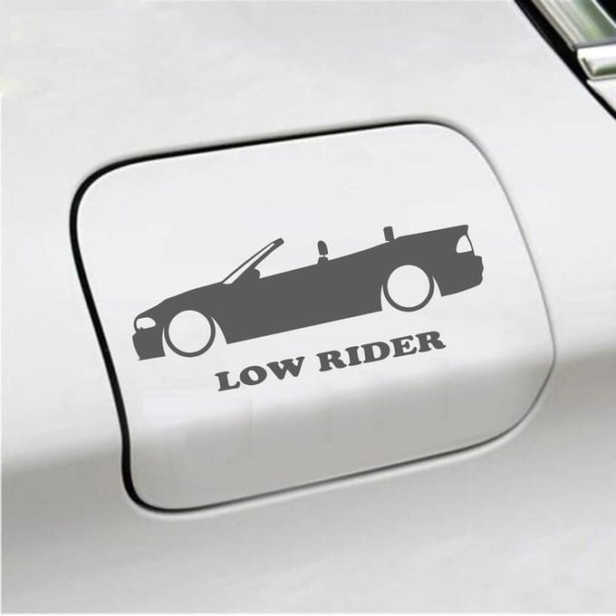 Bumpersticker - Low Rider - 7 X 18 - Antraciet