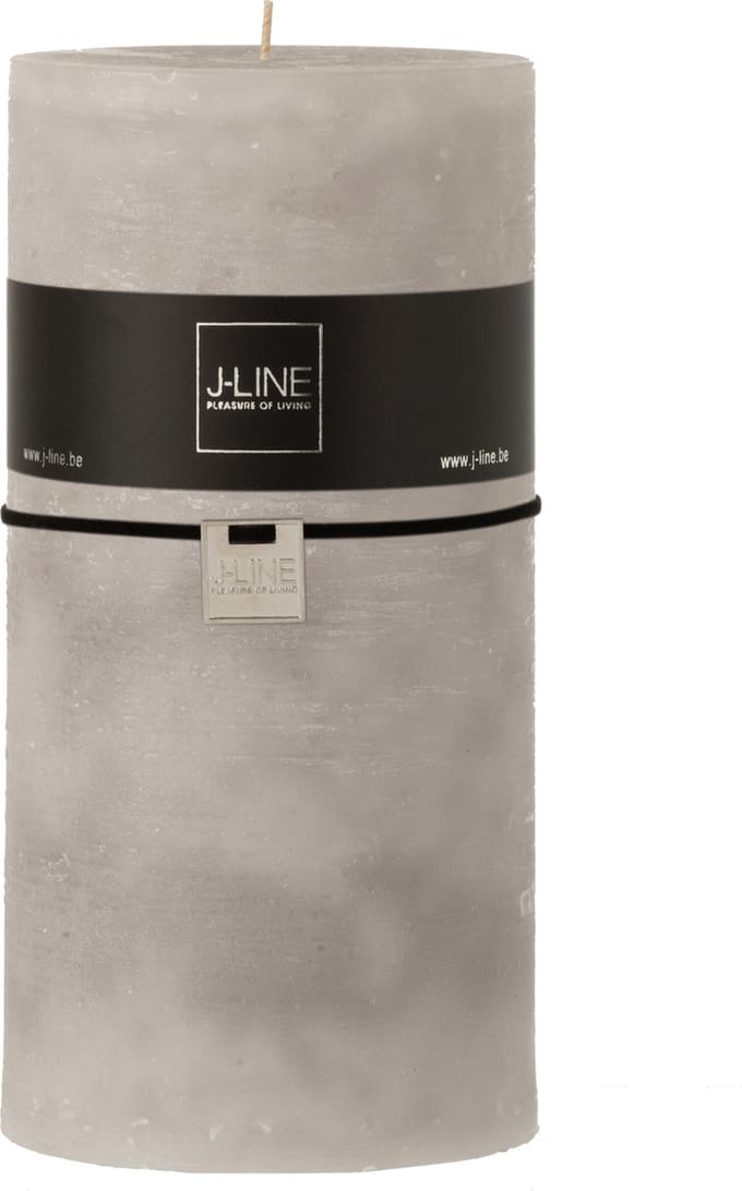J-Line cilinderkaars - lichtgrijs - 140U - XXL - 6 stuks