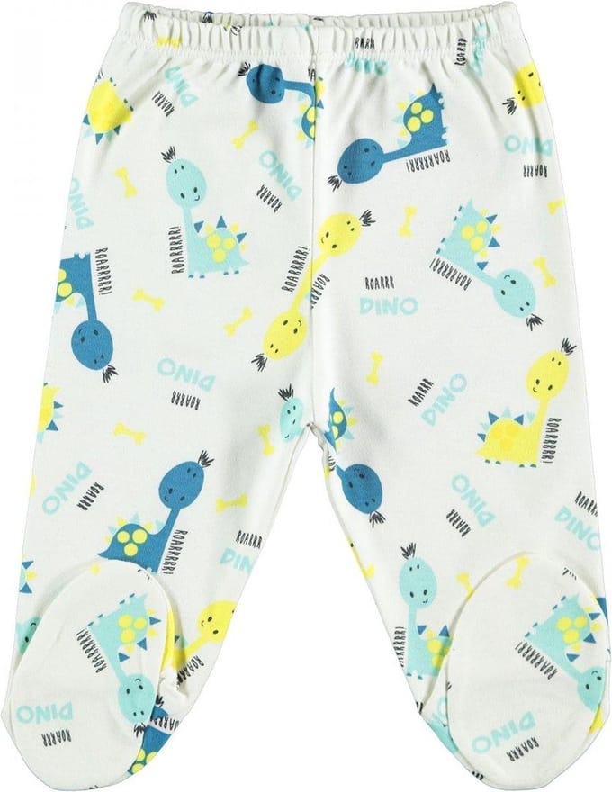 Baby broek jongens - Dino - Broek met voetjes