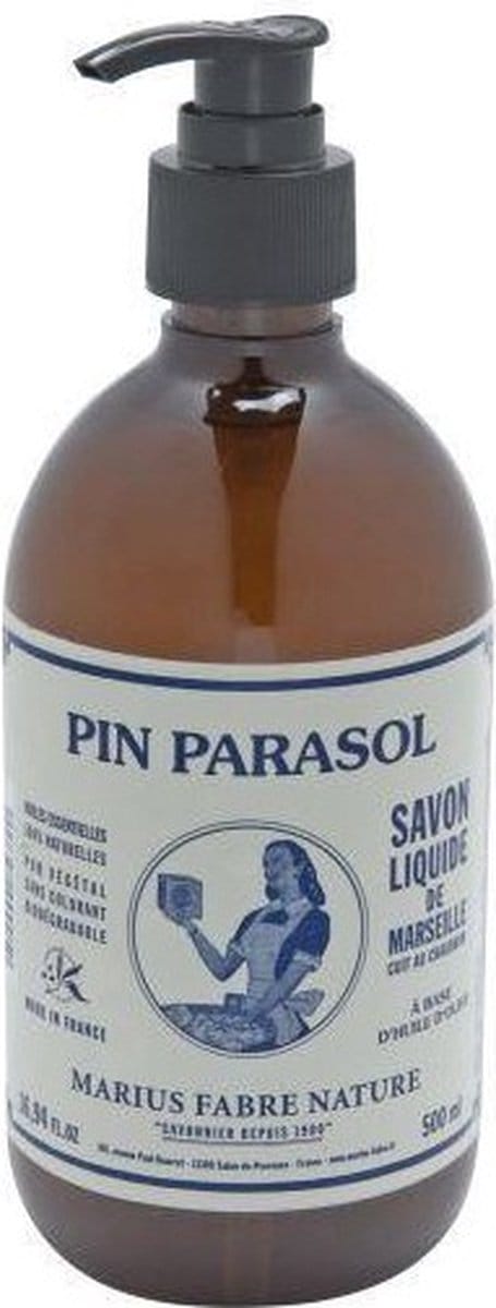 Marius Fabre Nature Marseille zeep pin parasol met pomp 500 Milliliter