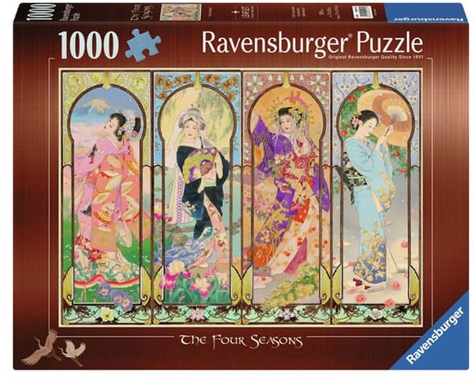Ravensburger legpuzzel De Vier Seizoenen 1000 stukjes kunst puzzel.