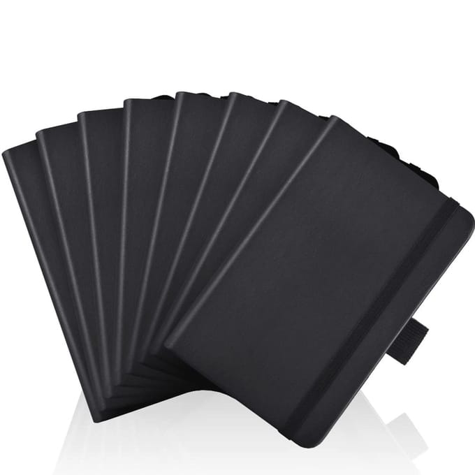 Klein Notitieboekje 2-pack - 320 Pagina's Pocket Notebook (Zwart)