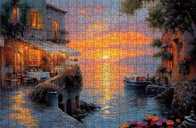 Puzzel 4000 stukjes - Houten Legpuzzel - Ontspanning Thuis - Groot Formaat Puzzel - 140x90cm - Zonsondergang