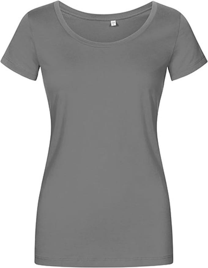 Promodoro Women´s Deep Scoop T-Shirt XO1545 - Steel Grey (Solid) - 3XL