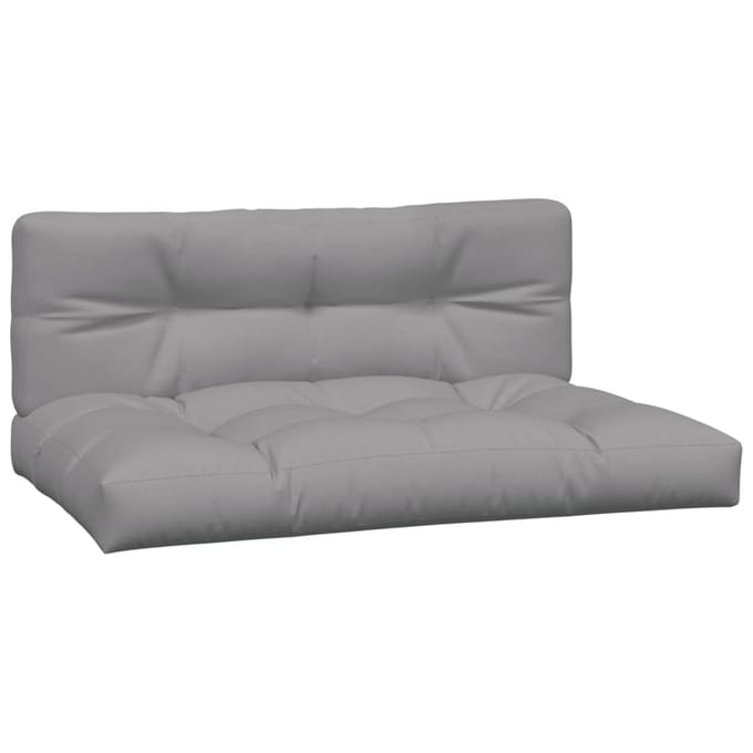 vidaXL - Palletkussens - 2 - st - stof - grijs