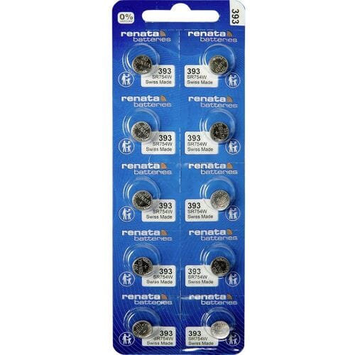 Knoopcel 393 1.55 V 10 stuk(s) 80 mAh Zilveroxide 393 MP CE RENATA