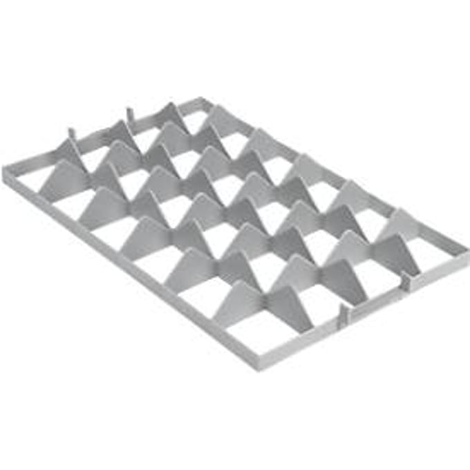 Vakindeling FW 1192-2 boven, PE-HD, grijs