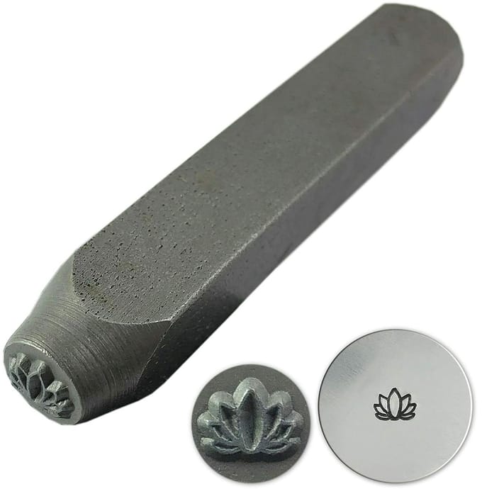 Metaal Stempel Tool - Bloem Stempel - Metaal Graveren - Gehard Staal - 6mm - Zilver