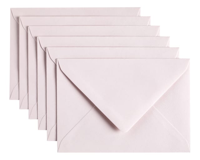 Papicolor Envelop C6 lichtroze 105gr-CV 6 stuks 302923 - 114x162 mm
