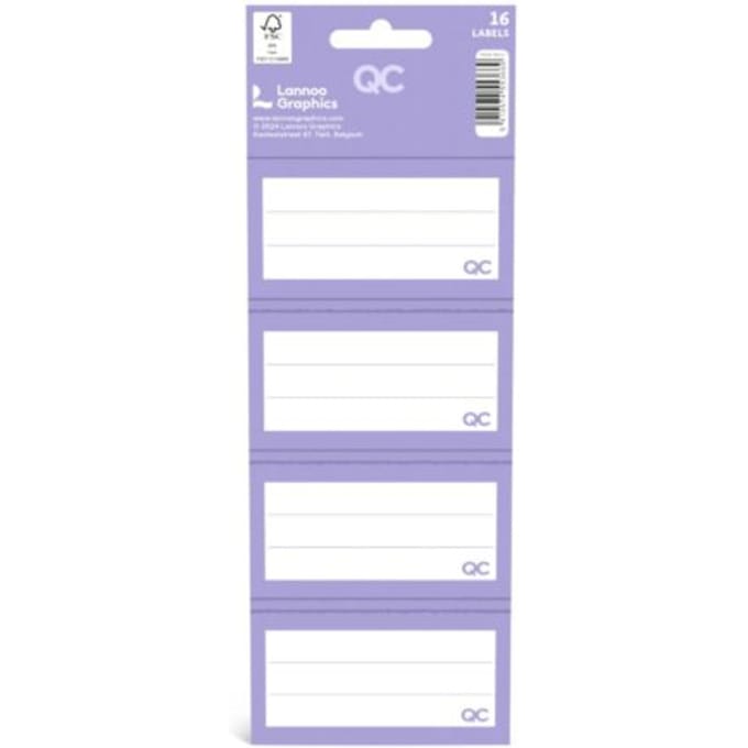 Qc colour - schooletiketten, lavendel paars