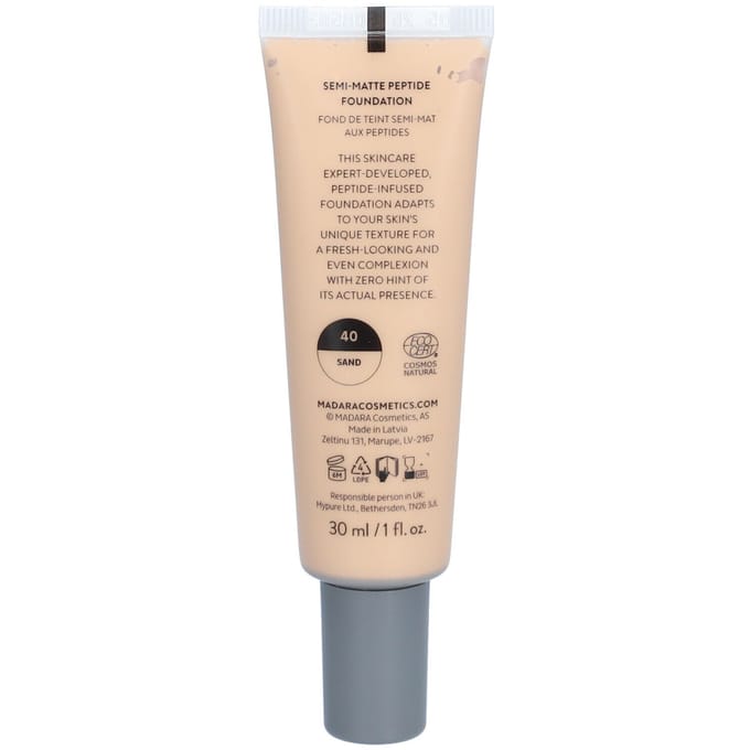 Madara Skinonym Semi-matte Peptide Foundation | 40 - Sand | Foundation 30ml - 40 Sand