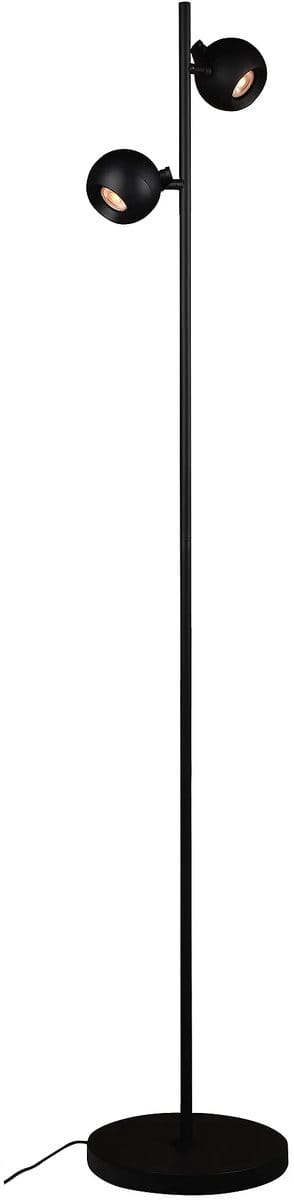 Artdelight - Vloerlamp Bolero 2 lichts H 150 cm zwart